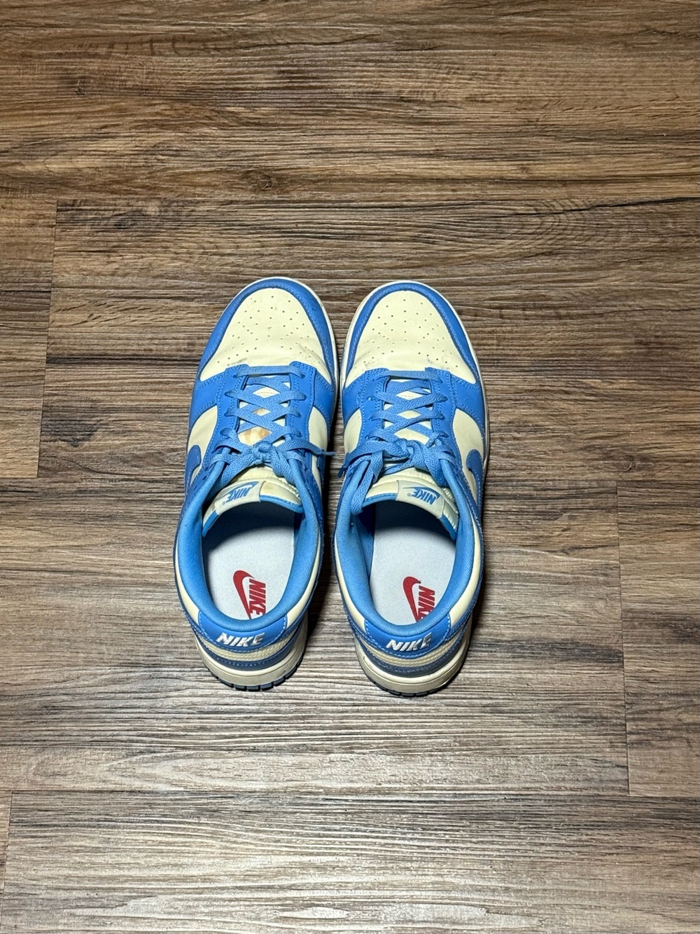 Nike Dunk Low-Top Sneakers in University Blue and Cream Size 11